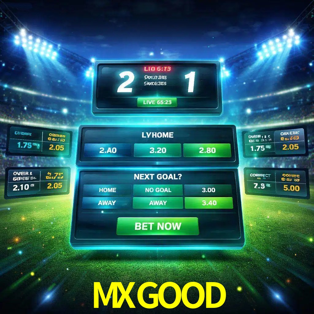 Vista de apuestas en vivo MXGOOD durante un partido en curso